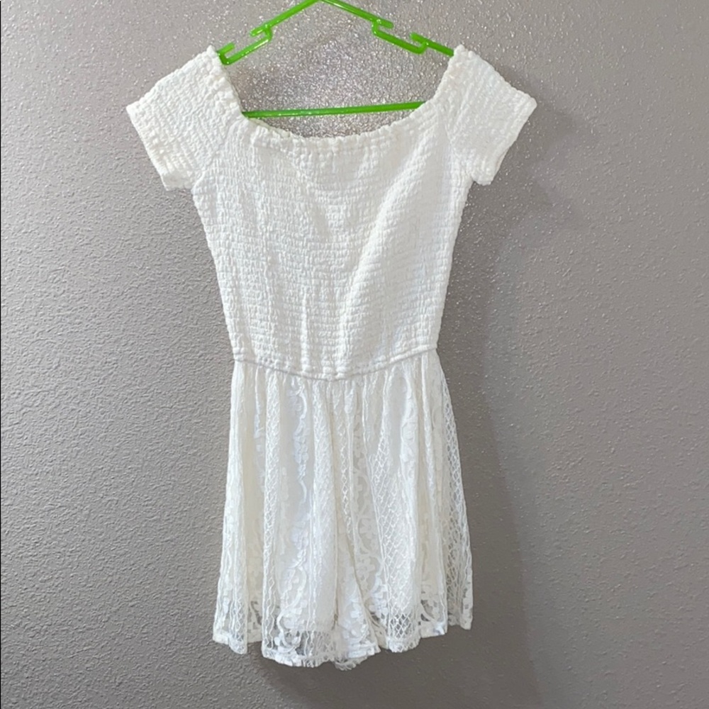 Hollister Lace Romper - Off the Shoulder